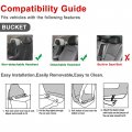 Uxcell High Back Bucket Auto Car Seat Cover Polyester Beige
