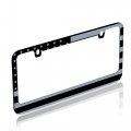 Bdk Heavy Duty Rust-proof Stainless-steel Metal Matte Plated American Usa Flag Subdued 3d Stars And Stripes License Plate Frame 