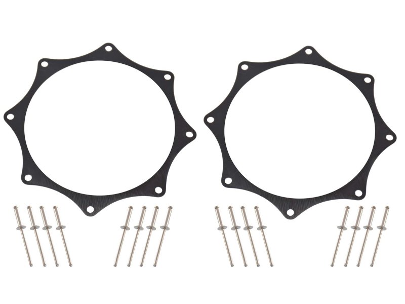 Black Ano Exhaust Trim Rings For 3 W Rivets Turbo Supercharger 5 Id