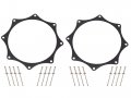 Black Ano Exhaust Trim Rings For 3 W Rivets Turbo Supercharger 5 Id