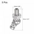 Uxcell Metric 45 Degree Grease Fittings M6 X 1mm Thread 304 Stainless Steel Hydraulic Fitting Caps 5pcs