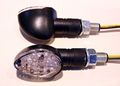 Led Ultra Mini Oval Long Stem Marker Lights Chrome With Clear Lens 15 Leds Waterproof For Motorcycles Part Number 25-8932 
