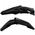 Restyled Plastics Kit Front Rear Fenders Compatible With Suzuki Rm250 Rm125 Black