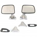 Toyota Pick Up 1987 1988 Door Mirror Driver And Passenger Side Pair Manual Non-heated Folding Deluxe Type Chrome Replacement 