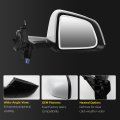 Dasbecan Side Rear View Mirror For 2020-2024 Tesla Model Y Anti-glare Glass With Memory Power Heated Right Passenger Folding