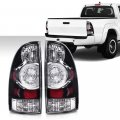Led Rear Brake Tail Lights Pair White Cover For Toyota Tacoma Pickup Truck 2005-2015 To2801158 To2800158 8155004150 8156004150 