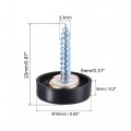 Uxcell Mirror Screws 16mm 0 63 20pcs Decorative Cap Fasteners Cover Nails Wire Drawing Black 304 Stainless Steel