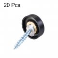 Uxcell Mirror Screws 16mm 0 63 20pcs Decorative Cap Fasteners Cover Nails Wire Drawing Black 304 Stainless Steel