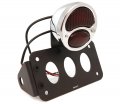 Vintage Model A Style Led Tail Light Side Mount License Plate Bracket Set Chrome