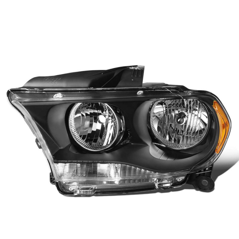 Dna Motoring Oem-hl-0066-l Black Factory Style Driver Side Headlight Lamp Replacement For 11-13 Durango