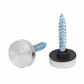 Uxcell Glass Furniture 12mm Dia 201 Stainless Steel Mirror Screws Cap Nails 60pcs