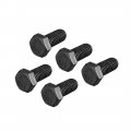 Uxcell 5 8 -11x1 Carbon Steel Hex Head Screw Bolts Fastener Black 5pcs