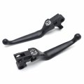 Motorcycle Black Skull Brake Clutch Hand Lever For H-d 96-07 Dyna 11-14 Softail P N Mt241-027s-gbk 