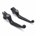 Motorcycle Black Skull Brake Clutch Hand Lever For H-d 96-07 Dyna 11-14 Softail P N Mt241-027s-gbk