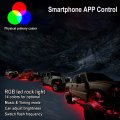 Opp Ulite Led Rock Lights Rgb Color App Control Diy Timing Music Flashing Mode Exterior Underglow Light For Jeep Offroad Trucks