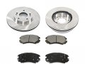 Front Ceramic Disc Brake Pad And Rotor Kit Compatible With 2005-2010 Kia Sportage 