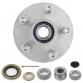 Aintier Wheel Hub Bearing Fit Boat Trailer Galvanized Axle Kit 5-4 Bolt Circle 3500lb 5 Lug Greased Bearings 68149 44649