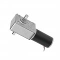 Double Shaft Worm Gear Motor Dc 24v 165rpm High Torque Speed Reduction With Metal Gearbox 