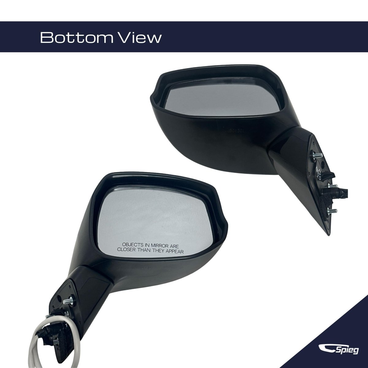 Spieg Side Mirror Set For 2012-2013 Honda Civic Power Adjustment Heated Manual Folding Black 5 Pins Pair Ho1320266 Ho1321266