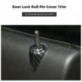 Cherocar Door Lock Rull Pin Cover Trim Interior Accessories For Chevrolet Camaro 2012-2015 Carbon Fiber