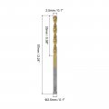 Uxcell High Speed Steel Straight Shank Twist Drill Bit Fully Ground Titanium Coated 2 5mm Diameter 34mm Total Length 12mm 36