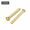 Uxcell Brass Machine Screws M3x25mm Phillips Pan Head Fastener Bolts For Furniture Office Equipment Electronics 10pcs