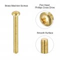 Uxcell Brass Machine Screws M3x25mm Phillips Pan Head Fastener Bolts For Furniture Office Equipment Electronics 10pcs