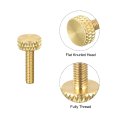 4pcs Brass Knurled Thumb Screws M3x12mm 15 5mm Length Flat Grip Bolt Knobs Fasteners For Electronic Mechanical
