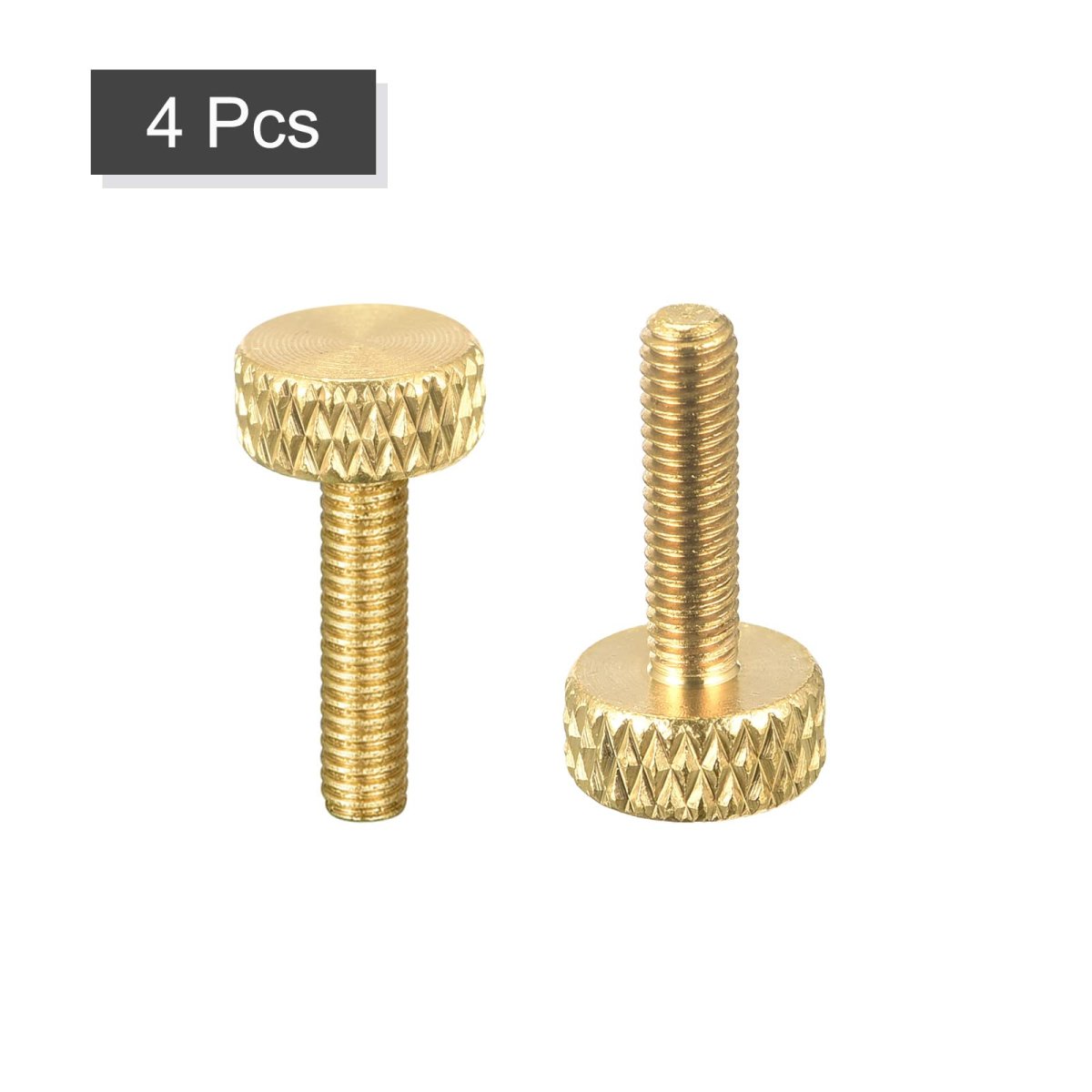 4pcs Brass Knurled Thumb Screws M3x12mm 15 5mm Length Flat Grip Bolt Knobs Fasteners For Electronic Mechanical