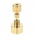 Uxcell Compression Tube Fitting G1 2 Female Thread X 6mm Od Straight Coupling Adapter Brass