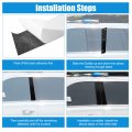 X Autohaux 6 Pcs Windshield B Pillar Trim Exterior Garnish Front Rear Left Right For Mitsubishi Lancer 2008-2017 Black
