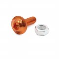 Uxcell 20pcs M6 Orange Aluminum Alloy Hex Socket Head Bolts Screws Nut For Motorcycle