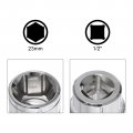 Uxcell 6-point Shallow Socket 1 2 Drive 23mm 24mm Cr-v Metric For Diy Hand-making Repair Automotive