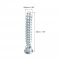 Uxcell Furniture Confirmat Screw 100pcs 7x50mm Hex Socket Woods Zinc Plated Countersunk Self-tapping Connecting Screw