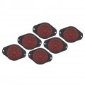 Fsfy 6 Pcs Side Marker Light Round Winding Lamp For Car Bus Truck Trailer Lorry Tractor Camper Motorhome Pickup Boat Van