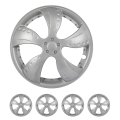 15 In Silver Universal Hubcap Wheel Covers 4 Piece Replacement Set For Acura Chevrolet Dodge Ford Honda Hyundai Kia Mazda 