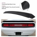 Ecotric Rear Spoiler Wing Compatible With 2008-2023 Dodge Challenger Srt Style Trunk Lid Ducktail Lip Paintable Matte Black