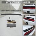 Ecotric Rear Spoiler Wing Compatible With 2008-2023 Dodge Challenger Srt Style Trunk Lid Ducktail Lip Paintable Matte Black