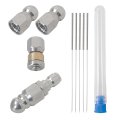 Sewer Jetter Nozzle Kit For Pressure Washer Stainless Steel Drain Cleaning Tool 5000psi 1 4 In Quick Connect Rotating And 