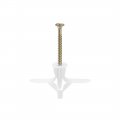 15pcs 10mm X 50mm Plastic Drywall Hollow Wall Anchors Expansion Pipe White For Home Garden Diy Application 