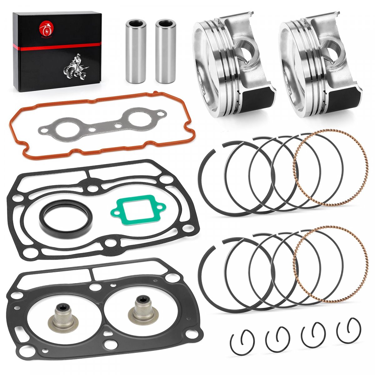 Top End Rebuild Kit Cylinder Gasket Piston W Rings For Polairs Rzr 4 S 800 Ranger 2011-2017