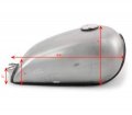 The Pacifica Bobber Raw Steel 2 4 Gallon 9l Motorcycle Gas Fuel Tank