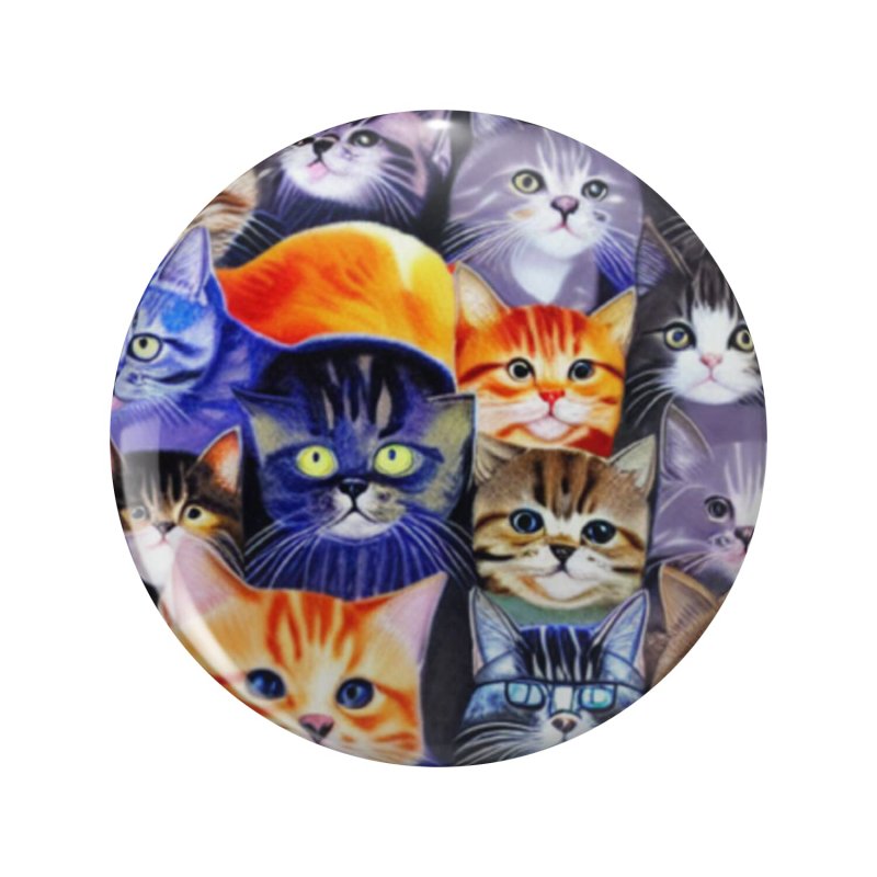 1080 Graphics Cute Cat Collage Design Pandoras Box1952 Key Chain Double Sided Stainless Steel Keychain
