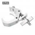 Uxcell Light Truss Clamps 1 W Stage Lighting Pipe C Clamp Aluminum Alloy For 57-2 36 Od Tube Max Load 120lb Silver 2pcs