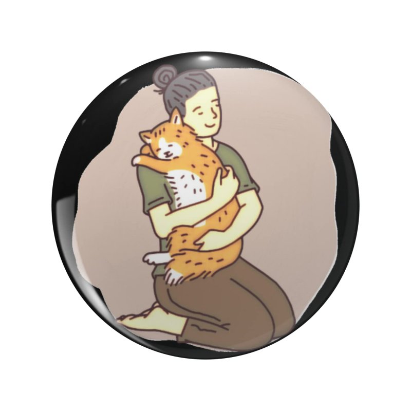 Cat Mom Hugging Double Sided Stainless Steel Keychain 3d Resin Encased Round Design For Keys Backpack And Handbag 1 25 In Multi
