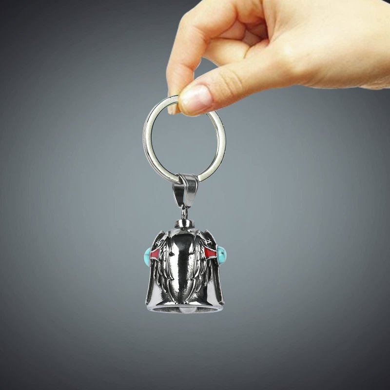 Gremlin Bells For Motorcycles Christ Cross Angel With Turquoise Biker Riding Accessory Bell Luck All Your Life Motorcycle
