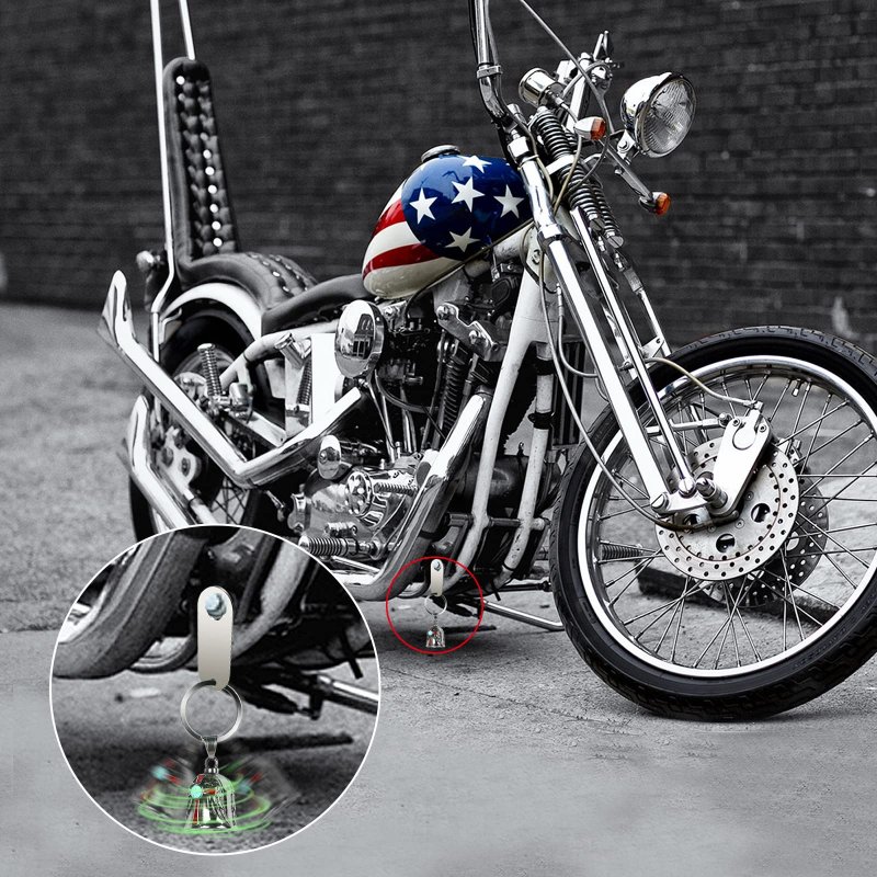 Gremlin Bells For Motorcycles Christ Cross Angel With Turquoise Biker Riding Accessory Bell Luck All Your Life Motorcycle
