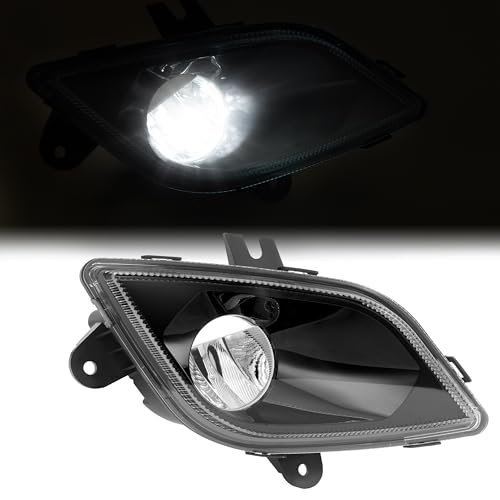 Front Right Full Led Fog Light For 2018 To 2024 Freightliner Cascadia Passenger Side Bumper Lamp Drl Clear Lens Black Housing