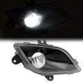 Front Right Full Led Fog Light For 2018 To 2024 Freightliner Cascadia Passenger Side Bumper Lamp Drl Clear Lens Black Housing