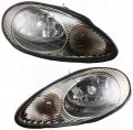 Evan-fischer Headlight Set For 1996-1999 Mercury Sable Left Driver And Right Passenger Side Halogen With Bulb S 